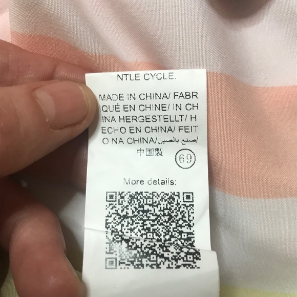 Women’s Multicolor Vertical Striped Button-Up Blouse Tie Front - Picture 3 of 12